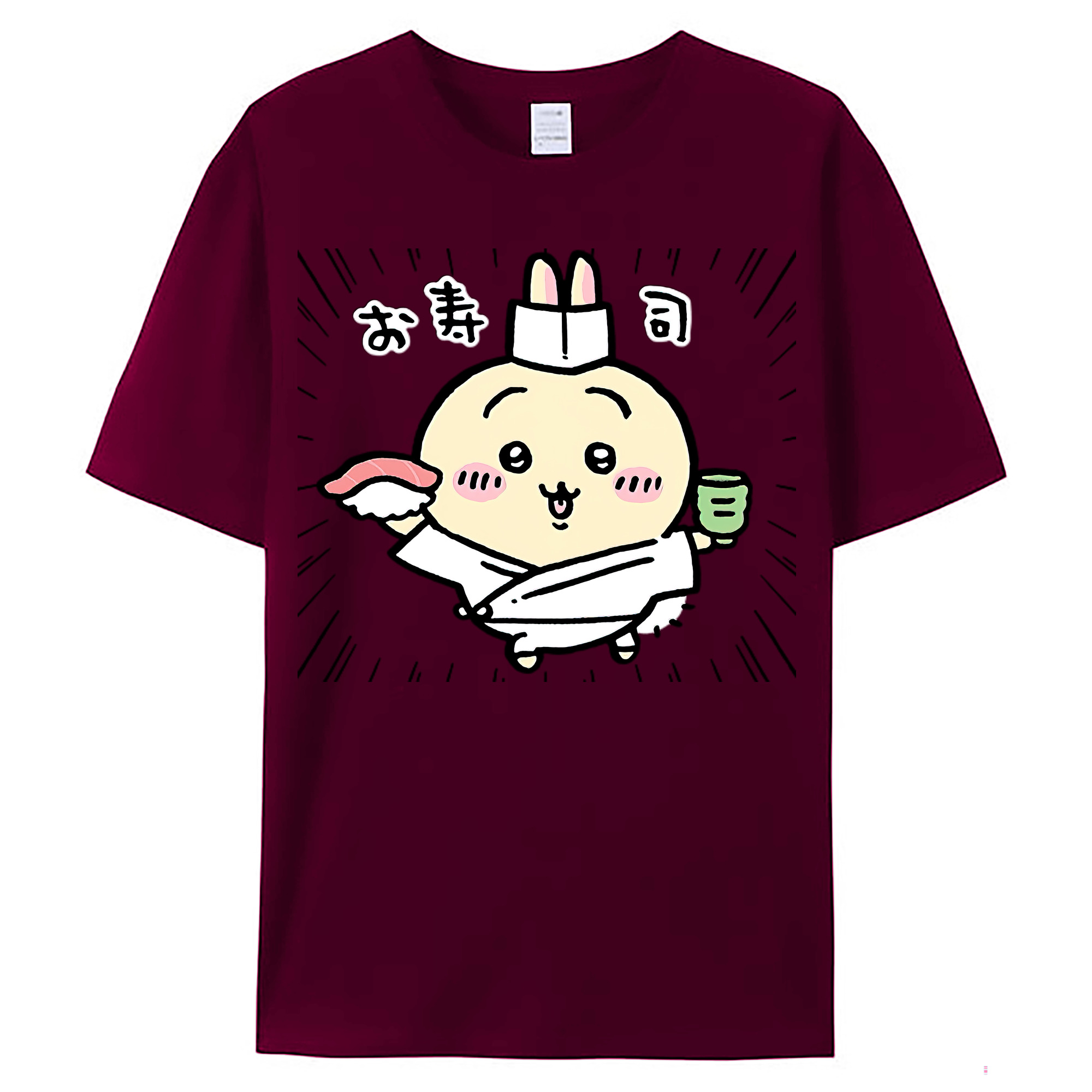 （画像用） ちいかわ うさぎ Chii-kawa usagi レディースカジュアルプリントTシャツ（綿100％）
